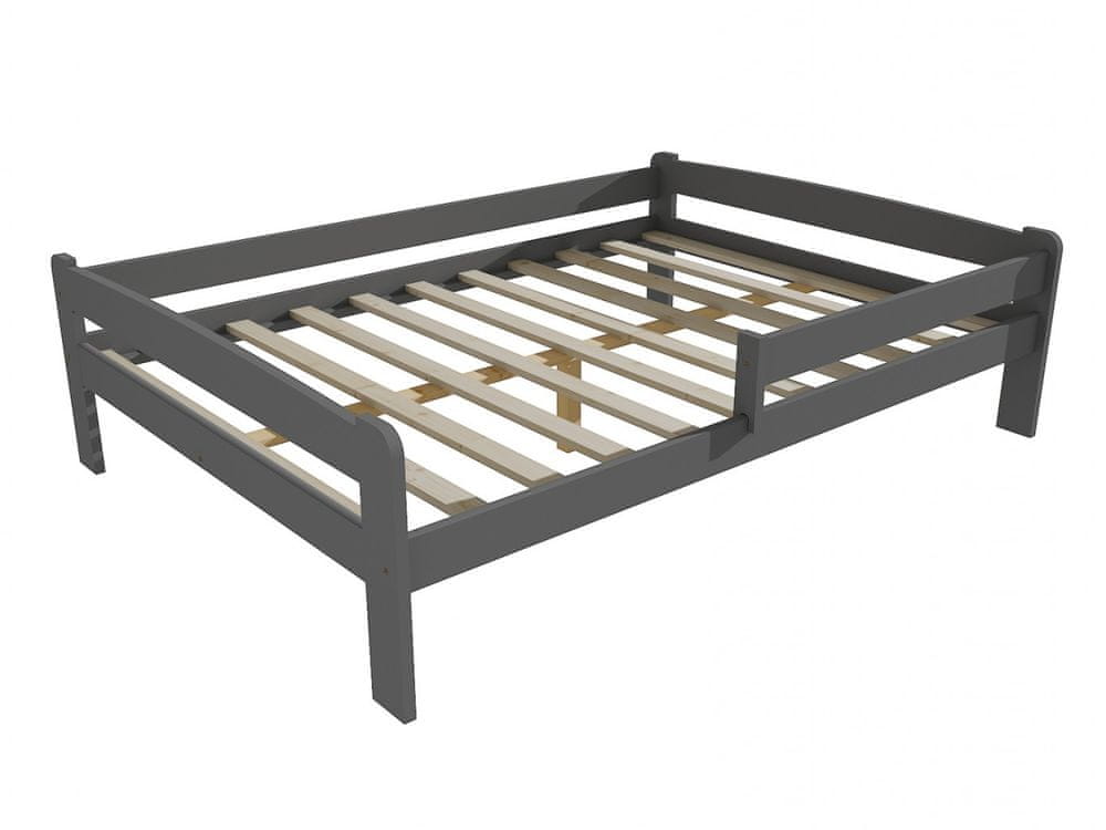 eoshop Detská posteľ so zábranou VMK009C KIDS (Rozmer: 140 x 200 cm, Farba dreva: farba sivá)